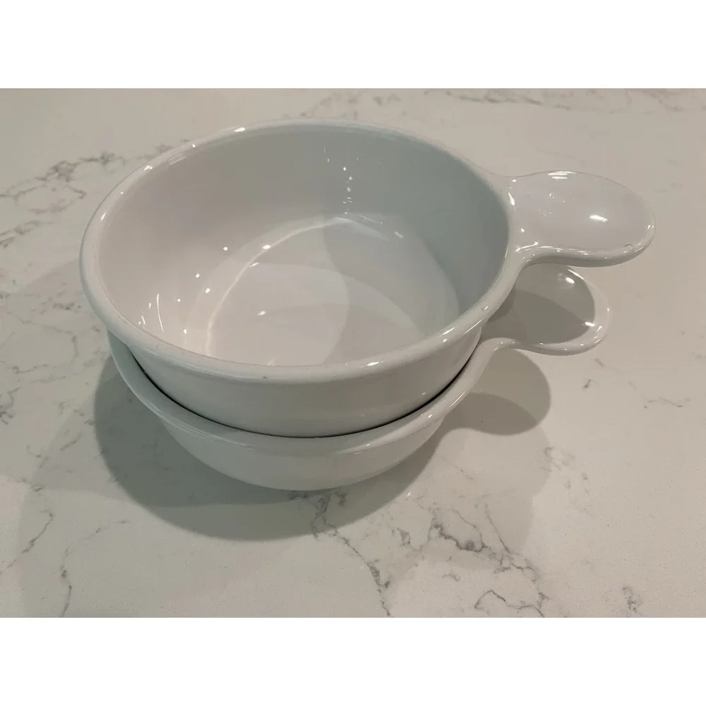 Vintage‎ Grab It Soup Bowls Set of 2 White Corning Ware P-150-B Microwave USA